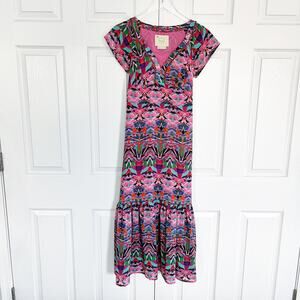 Vanessa Virginia Anthropologie Beaded Mural Maxi Dress